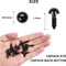 120-Piece 6mm Black Plastic Safety Eyes with Washers – Perfect for Crochet Dolls, Amigurumi, Plush Toys & DIY Crafts